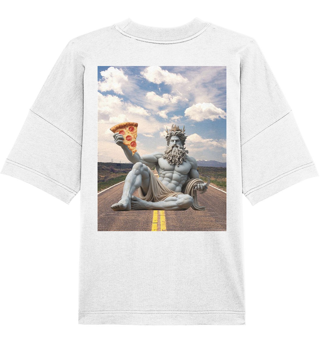 poseidon loves pizza - Organic Oversize Shirt