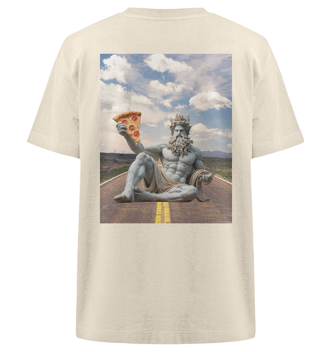 poseidon loves pizza - Heavy Oversized Organic Shirt