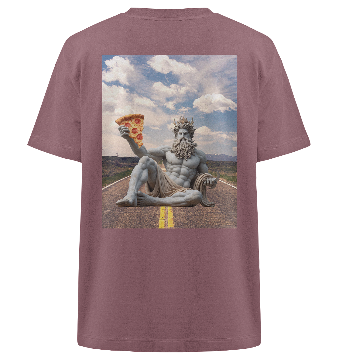 poseidon loves pizza - Heavy Oversized Organic Shirt