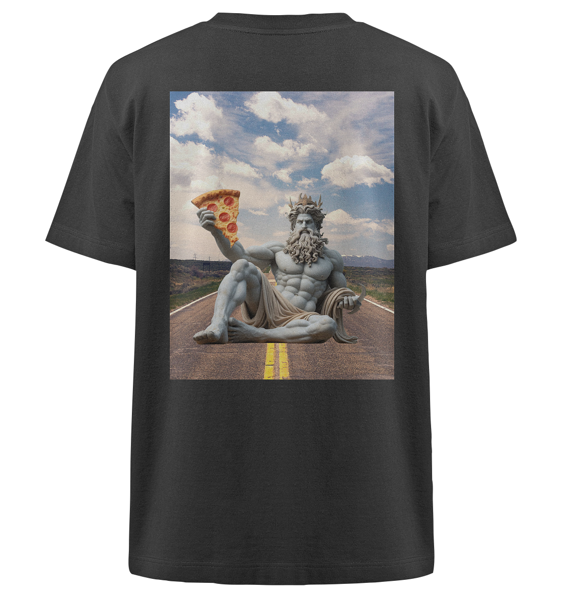 poseidon loves pizza - Heavy Oversized Organic Shirt