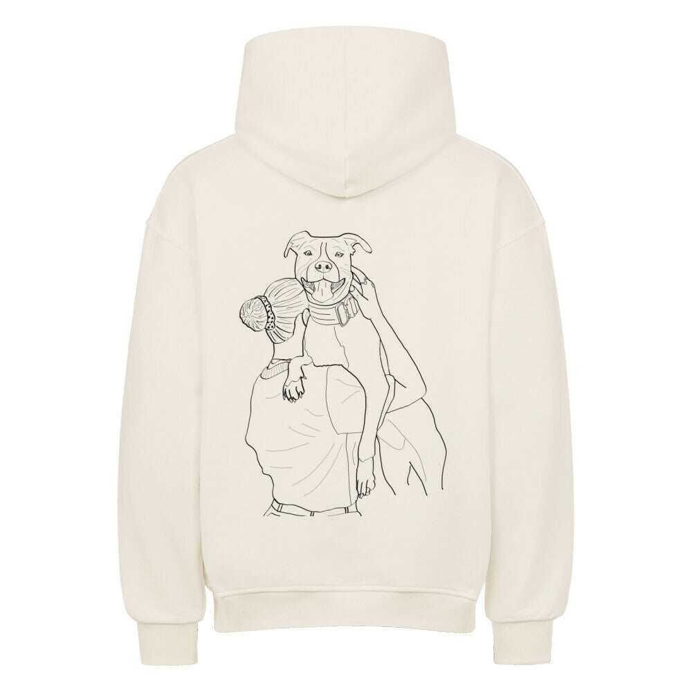 Personalisierbarer Oversized Hoodie (Line)