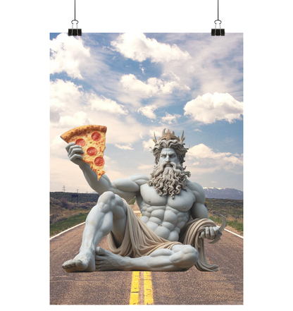 Poseidon loves Pizza - Poster Din A1 (hoch)