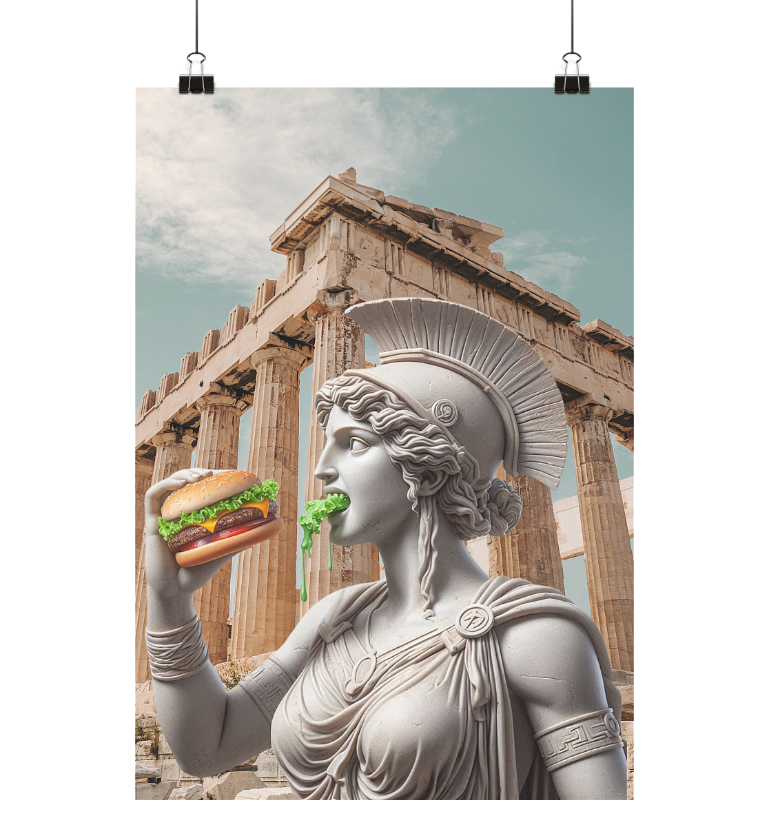 Athena loves Burgers - Poster Din A1 (hoch)