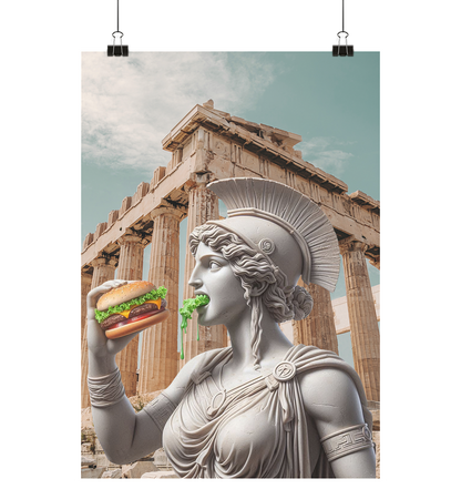 Athena loves Burgers - Poster Din A2 (hoch)