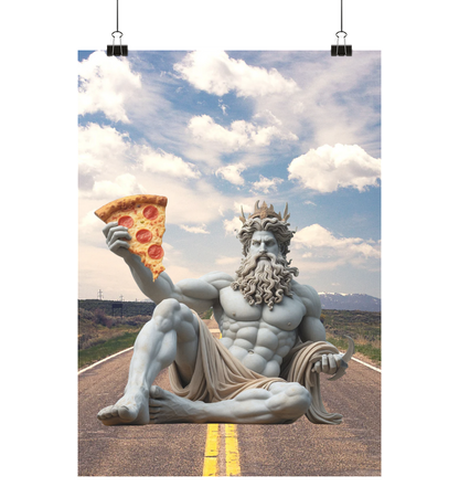 Poseidon loves Pizza - Poster Din A2 (hoch)